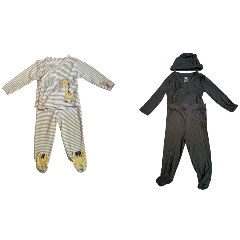 Carters 2 Baby Outfit with Giraffe Patch size:3-6